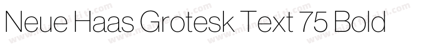 Neue Haas Grotesk Text 75 Bold字体转换